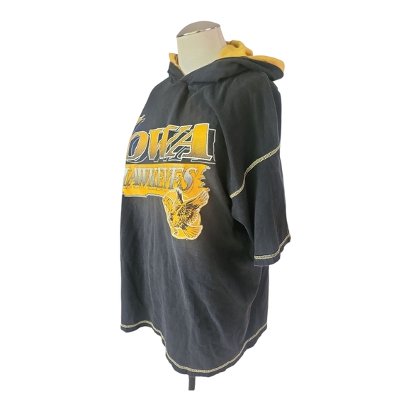 VTG Iowa Hawkeyes Hoodie T-Shirt TNT by Trau & Loevner XL USA Made - Picture 7 of 10